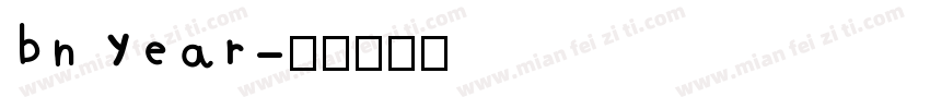bn year字体转换